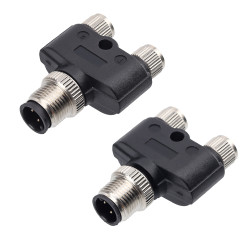 Przemysłowe złącza okrągłe 3, 4-pinowe M12, kablowe Wtyczka RS PRO