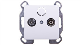 Lumina Gniazdo Antenowe Rtv Przelotowe Białe Wl3020