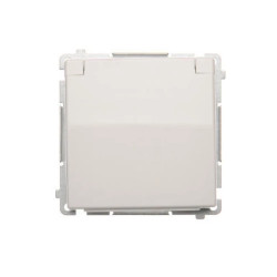 Simon Basic Gniazdo wtyczkowe Schuko do wersji IP44 z przesłonami (moduł) 16A, 250V~,zaciski śrubowe biały BMGSZ1BZ.01/11