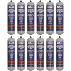 Sealey CO2/101/12 Disposable Carbon Dioxide Gas Cylinder 600g - Box of 12