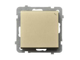 SONATA Wyłącznik schodowy IP20 szampański złoty ŁP-3R/m/39 OSPEL