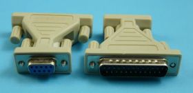 ADAPTOR DB-9F/DB-25M GENDER CHANGER