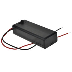 KOSZYK POJEMNIK BATERII 2x AAA PŁASKI Z WYŁĄCZNIKIEM ZAMYKANY 2xR3