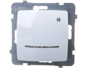 KARO Łącznik krzyżowy z podświetleniem biały ŁP-4SS/m/00