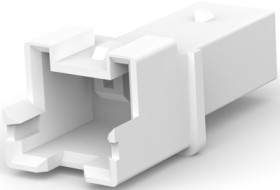 Socket housing, 2 pole, pitch 2.5 mm, straight, natural, 1969589-2