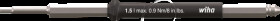 46945 Interchangeable blade, hexagon, 1.5 x 100 mm