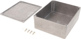 Aluminum handheld enclosure, (L x W x H) 145 x 121 x 56 mm, natural, IP54, 1590X