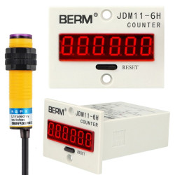 Licznik impulsów cyfrowy z czujnikiem optycznym 230V