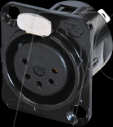 RC5FDL-B XLR receptacles 5-pole solder contacts, black