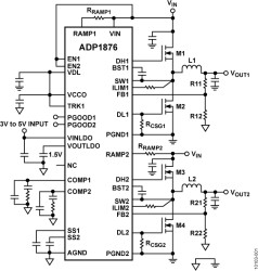600 kHz Dual Output Synchronous Buck PWM Controller Plus Linear Regulator