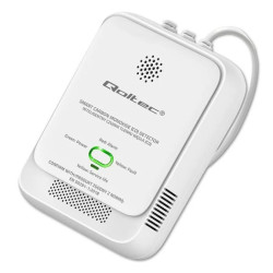 Qoltec Certyfikowany Czujnik tlenku węgla (czadu) detektor CO alarm 85dB LED