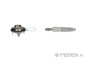 Adapter: zatrzask męski 10 mm/wtyk bananowy 4 mm