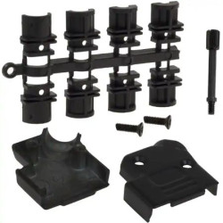 Osłona tylna D-Sub 9 -pinowe Cynk Kątowe Norcomp Złącze D-Sub, wysoka gęstość