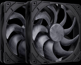 NF-A14x25 G2 PWM Sx2-PP ch.bk Noctua NF-A14x25 G2 PWM Sx2-PP chromax.black, 2x 140 mm