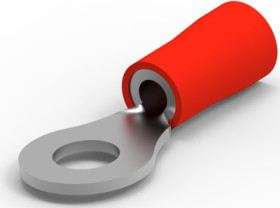 Insulated ring cable lug, 1.0-2.5 mm², AWG 16 to 14, 4.3 mm, M4, blue, 342143-1