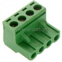 Listwa montażowa kątowa 4-zacisk. żeńska r= 5,08