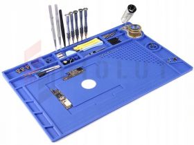 Mata ESD antystatyczna silikonowa Yihua odporna na wysoką temperaturę 44x31 cm z organizerem do serwisu