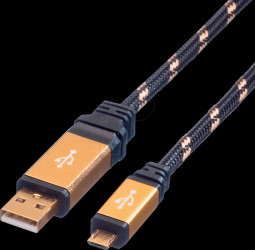 11.02.8826 USB 2.0 cable, USB-A connector to Micro B connector, 1.8 m