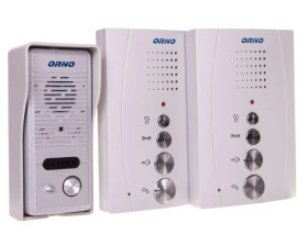 Zestaw domofonowy jednorodzinny z interkomem bezsłuchawkowy szary ELUVIO INTERCOM OR-DOM-RE-920/G
