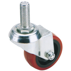 Draper 65510 50mm Dia. Swivel Bolt Fixing Polyurethane Wheel - S.w.l. 50kg