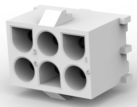 Gniazdo PCB 6 -pinowe 3 -rzędowe raster: 6.35mm Proste Przewlekany