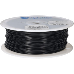 Alpha Wire 3051/1 BK001 22 AWG PVC Black Hook Up Wire 1KFT