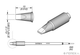 Grot C470014 do rączek JBC T470 i HT470