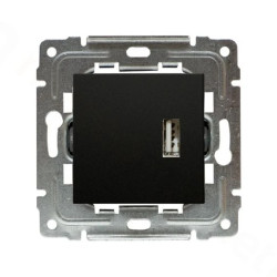 DANTE Gniazdo multimedialne USB czarne 450951