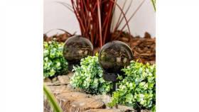 Lampa Solarna Ogrodowa Led 3000K Ip44 10Cm Wbijana Ozdobna Kula Gloris Lumiled