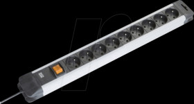 330.102 Power strip, 9 x Type F - CEE 7/3, black