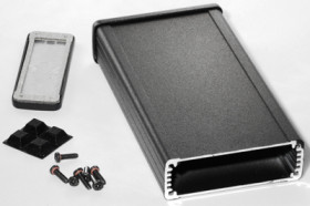 Aluminum RF enclosure, (L x W x H) 160 x 84 x 44 mm, natural, IP54, 1457K1601E