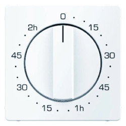 Q.1 Płytka czołowa z pokrętłem regulacyjnym do łącznika czasowego 0-120 min biały aksamit 16336089
