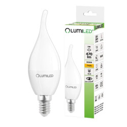 Żarówka LED E14 BA35 5W = 50W 470lm 3000K Ciepła 180 LUMILED