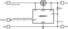 5-V to 75-V 400-uA IQ ORing FET controller