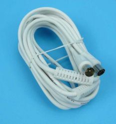 KABEL WT.TV->GN.TV 5,0mb BIAŁY Z FILTRA