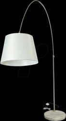 8565 LED floor lamp, E27, ivory-coloured lamp shade