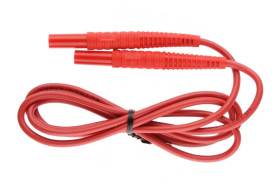 Przewód pomiarowy 1,2m czerwony /wtyki bananowe/ WAPRZ1X2REBB