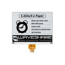 Wyświetlacz e-Paper E-Ink czarno-biały 5,83&quot; 648x480 - Waveshare 14410
