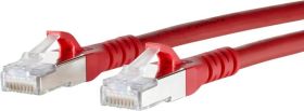 kabel LAN Metz Connect 1308455066-E, 1 szt., RJ45, CAT 6a, S/FTP, 5.00 m, czerwony