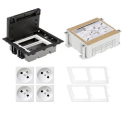 KONTAKT SIMON FLOOR BOX puszka podłogowa 4x gniazdo pojedyncze z/u + kaseta do wylewki