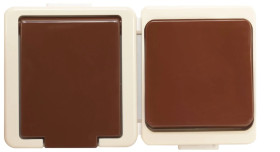 Jantar Gniazdo wtyczkowe pojedyncze 2P+Z bryzgood. + wyłącznik podś. IP44 kombinacja kolorów brąz i beż GWN-J/S BE/BR