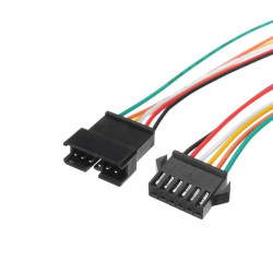 Złącze JST SM 6-pin 2,54mm (wtyczka+gniazdo z przewodami 10cm)