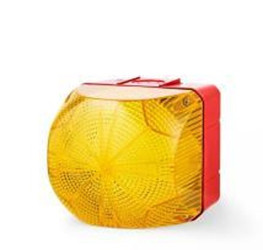 Sygnalizator 48 V AC/DC Multi stroboskopowy Żółty Podstawa zamontowana LED