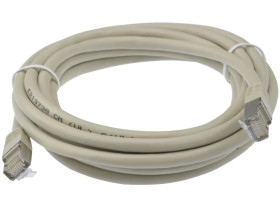 Patchcord S/FTP kat.6 PiMF kabel sieciowy LAN 2x RJ45 linka szary 3m