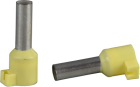 Insulated wire end ferrule, 25 mm², 36 mm long, DIN 46228-4, yellow, DZ5CA253D