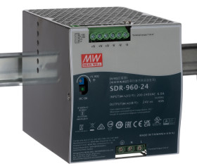 Zasilacz szyny DIN U wy 24V dc I wy 40A U we 180 → 264V ac MEAN WELL 960W impulsowy