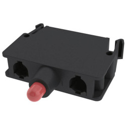 Pizzato Elettrica E2LF1A3V1 LED Red Momentary 30V DC/AC Switch