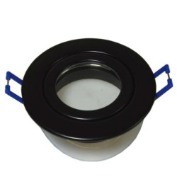 Oprawa sufitowa Quatro IP54 czarna okrągła alumini