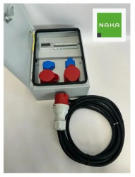 Rozdzielnica CEE 32A 16A 2x230V z licznikiem z kablem 5m IP54 94H-6