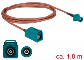 89659 HF cable, FAKRA Z plug &gt; FAKRA Z socket, 1.8m